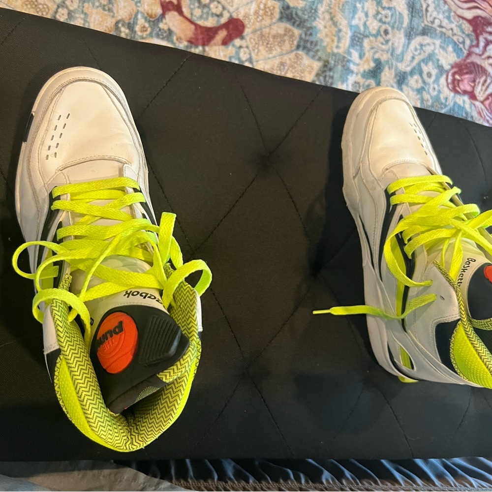 Reebok Pump Twighlight Zone OG vintage White and Neon size 12 GREAT condition - Picture 2 of 5
